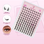 Lash Clusters 10-16mm Natural Lashes Clusters D Curl False Eyelash Clusters DIY Eyelash Extensions Individual Cluster Lashes (U07 Lashes Only, D Curl, 10-16 MIX)