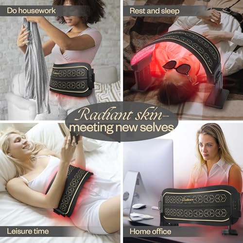 Multifunction Red Light Therapy for Body and Face, 850nm Near-Infrared Light Therapy LED Mask Facial Body Beauty Equipment for Skin Care at Home