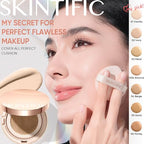 Cushion Foundation | Cover All Perfect Air Cushion | SPF 35 PA++++ | Oil-Control Waterproof Fondation Sweatproof Matte Finish Poreless Foundation Flawless BB Cream CC Cushion Makeup