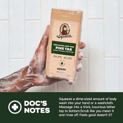 Dr. Squatch NEW Natural Body Wash and Deodorant for Men Gift Set - Wood Barrel Bourbon - Non-Exfoliating Body Wash (8 oz, 3 Pack) + Odor-Squatching, Aluminum Free Deodorant (2.65 oz, 2 Pack)