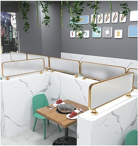 Commercial Partition Screen Privacy Panels - Protection Screen - Modern Divider Screen for Office, Restaurant, Hotel, Countertop (Color : Gold, Size : 120 * 30cm)