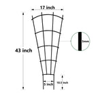 Thealyn 43" Tall Metal Plant Trellis Climbing Plant Support, 4 Pack Black