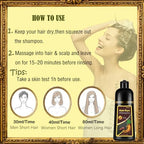 Herbal Burgundy Hair Dye Shampoo - Instant 3-in-1 Gray Coverage for Women & Men, 16.90 Fl OZ (Dark Wine Red)