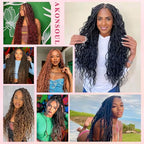 Deep Wave Bulk Human Braiding Hair 3 Bundles 110g 24 Inch Human Ginger Braiding Hair for Boho Braids Color 350 No Weft 100% Percent Brazilian Human Braiding Hair Extensions for Micro Braiding