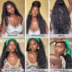 Boho Faux Locs Human Hair Curls Crochet Bohemian Braids Human Hair Knotless Pre Looped Synthetic Goddess Braids With Human Hair Curly Ends Body Wave For Braiding Human Meadow hair 18Inch 48Locs