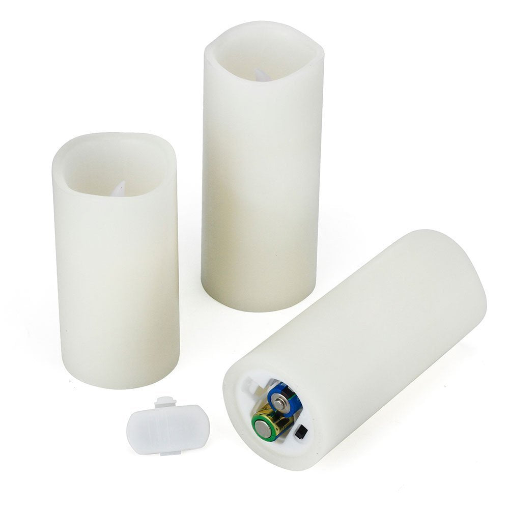 Flameless Battery Operated LED Pillar Candles with Remote control 9pack