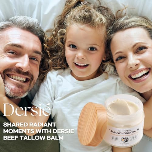 Beef Tallow for Skin with Honey Organic: 100% Grass-Fed Whipped Beef Tallow Balm for Deep Hydration, Skin Barrier Repair, Soothing - Tallow Moisturizer for Face & Body for Women, Men & Kids (2.1 oz)