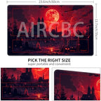 MTG Playmat Non-Slip Rubber Backing Printing Commander Board Game Desk Mat Duel Mat TCG PTCG Playmat 24x14 inches and Free Storage Bags (Castle 2 with Zones)