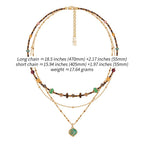 MASW boho layered Original design Retro style multi-layer beaded necklace Fashion women's gold-plated necklace M3396
