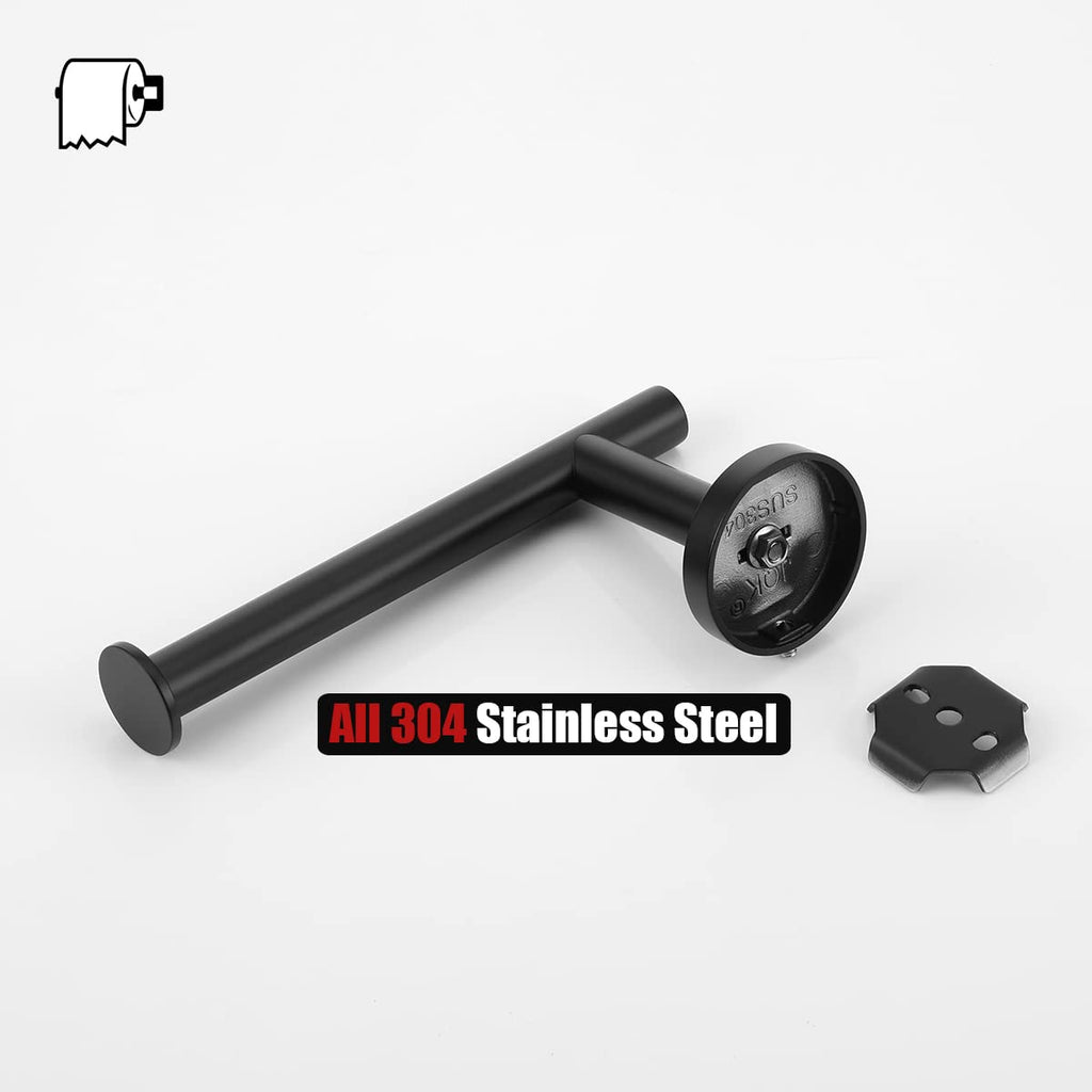 JQK Toilet Paper Holder Oil Rubbed Bronze, 5 Inch 304 Stainless Steel Thick 0.8mm Tissue Paper Dispenser for Bathroom, Hold Mega Rolls Wall Mount, TPH120-ORB