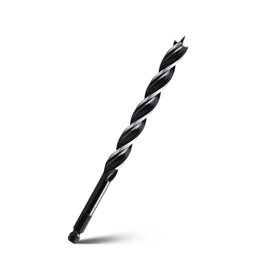 WOBLLMX 9/16'' x 9'' Auger Drill Bit for Wood, Hex Shank Tri Flute Ship Auger Long Drill Bit for Soft and Hard Wood,Tree Stump,Plastic,Drywall and Composite Materials