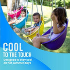 Swurfer Coconut Toddler Swing – Comfy Baby Swing Outdoor, 3- Point Adjustable Safety Harness, Secure, Safe Quick Click Locking System, Blister-Free Rope, Easy Installation, Ages 6-36 Months