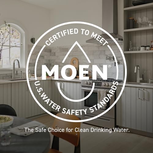 Moen Beric Matte Black Modern One-Handle Single Hole Bathroom Faucet with Drain Assembly and Optional Deckplate for Your Bath Sink, 84774BL