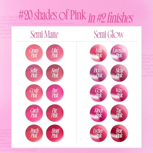 Pink Obsession Stay-Fit Lip Tint | G08 Tag Pink | Weightless & Layerable Tint for Smudge-proof, Long-lasting Wear | Soft Blur Finish or Vibrant Flush | 3.8g