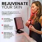 Hooga Red Light Therapy for Face and Body, Red Near Infrared Light with Timer and Stand. 60 Dual Chip LEDs. Flicker Free Clinical Grade Panel for Energy, Pain, Skin, Recovery, Performance. PRO300
