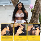 Human Braiding Hair for Boho Braids Deep Wave Bulk Human Hair 100g 24 Inch Curly Human Hair Extensions for Boho Braids Wet and Wavy Human Hair 4 Bundles/Pack Natural Color