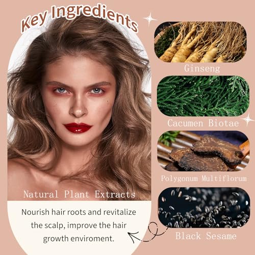 Dark Wine Red Hair Dye Shampoo 3 in 1, Hair Color Shampoo Burgundy for Men & Women Hair Colors in Minutes, Long-Lasting Hair Dye Shampoo Hair Color Shampoo for Men Women (Dark wine red)
