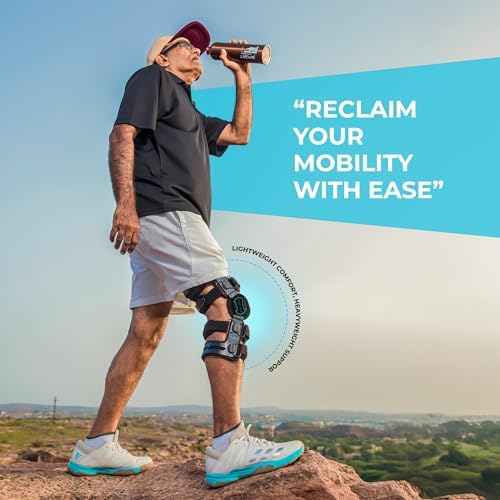Z1 K6 Hinged Unloader Metal Knee Brace for Men and Women - Knee Support for ACL, MCL, LCL, PCL, Sport Injuries, Mild Osteoarthritis, Meniscus Tears - Ideal for Running & Daily Activities (S12)