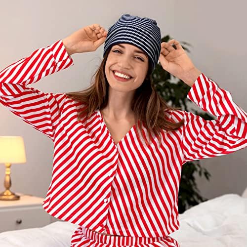 Sintege 6 Pcs Satin Lined Bonnet Sleep Cap for Women Men African Silk Soft Beanie Hair Sleep Wrap for Natural Curly Braids