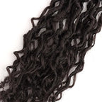 LMZIM 12 inch Goddess Locs Crochet Hair 8 Packs Faux Locs Crochet Hair for Black Women Pre Looped River Locs Crochet Hair with Curly Ends #4