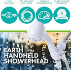 Niagara Conservation N2935 Earth Spa 3-Spray with 2 GPM 2.7-in. Wall Mount Handheld Shower Head in White, 1-Pack | Bathroom Shower Head Sprayer with Pressure Compensation Technology