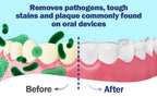 Smile Again Denture, Mouth Guard, Night Guard, Retainer Cleaner and Disinfectant - Mint Flavor - 6 Month Supply …