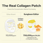 SUNGBOON EDITOR Deep Collagen Melting Patch | Collagen & Glutathione, Hydrating Patch, Firm-Looking Skin for Fine Line Care, Spot Care, Collagen Patches, Eye Area Care Patch, Korean Skincare,1.13 oz