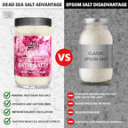 Dead Sea Collection Bath Salts with Cherry Blossom – Pure Dead Sea Salt and Sweet Cherry Oil - Nourishing Soothing and Relaxing Skin and Muscle – 34.2 Oz
