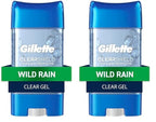 Gillette Antiperspirant and Deodorant for Men, Clear Gel, Wild Rain Scent, 3.8 oz (Pack of 2)