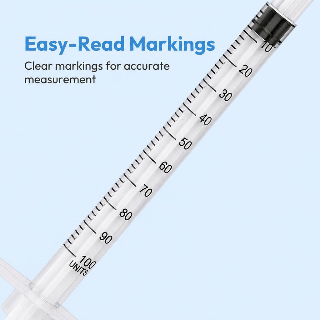 30 Pack Syringes 31G U-100 5/16" 1ml/cc, Disposable Syringe, Lab Supplies