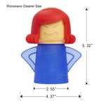Aivwis Angry Mom Microwave Cleaner, Mad Mama Microwave Steam Cleaner, Just Add Vinegar and Water, Easily Cleans the Crud in Minutes (Blue)