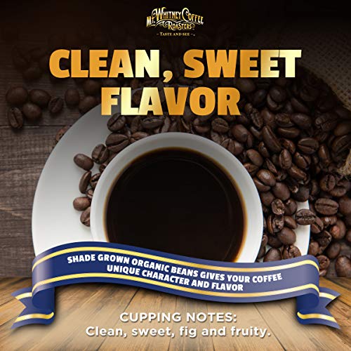 Mt. Whitney Premium Organic Spring Water Colombian, Medium Dark Roast, Low Acid, Decaf Coffee (Whole Bean, 12 Oz)