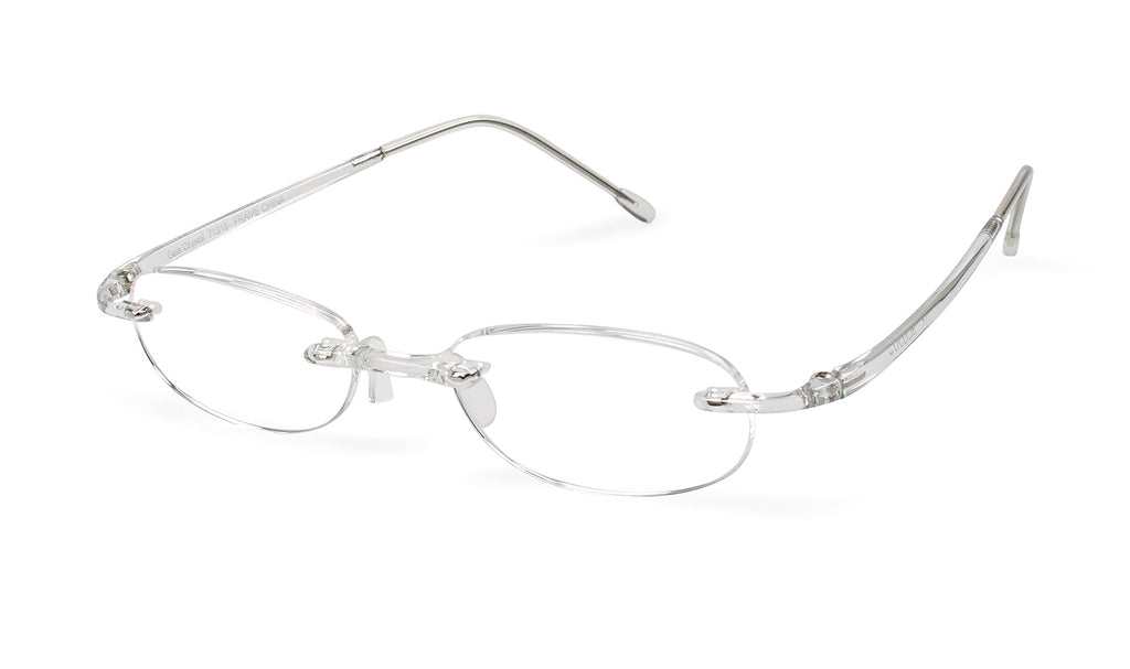 Scojo New York Gels Original Reading Glasses | 2.5x CRYSTAL | Readers for Men & Women | Stylish, Scratch-Resistant Lenses
