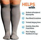 Viasox Compression Socks for Women and Men, Knee High Socks 12-15 mmhg Circulation Support for Flight, Travel, Daily
