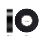 Lichamp 10-Pack Black Electrical Tape Waterproof, 3/4 in x 66ft, Industrial Grade UL/CSA Listed High Temp Electrical Tape Electric Super Vinyl