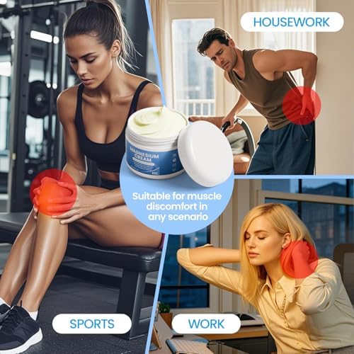 Magnesium Cream for Sleep: Magnesium Lotion Easily Absorbed by Muscles Long Lasting Moisturizing 90g/3.17oz
