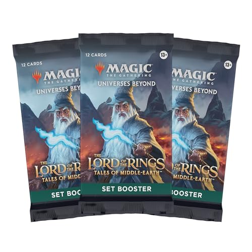 Magic The Gathering The Lord of The Rings: Tales of Middle-Earth Scene Box - The Might of Galadriel (6 Scene Cards, 6 Art Cards, 3 Set Boosters + Display Easel)