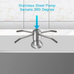 OHiHi Dish Soap Dispenser for Kitchen Sink (Brushed Nickel), Countertop Sink Soap Dispenser Water Pump with 47” No-Spill Extension Tube Kit Design for Kitchen Bathroom, No More Refills （Sliver）