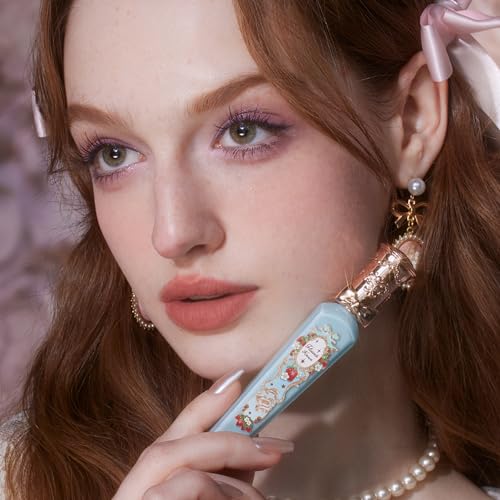 Flower Knows Strawberry Rococo Cloud Lip Cream Matte Liquid Lipstick-Long Lasting&Highly Pigmented Lip Stain -Velvety Waterproof Lip Makeup for Girls&Women-0.12 Fl Oz,1 Count(S03 Caffe Mocha)