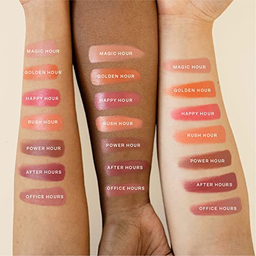 Tower 28 Beauty BeachPlease Cream Blush for Cheeks and Lips - Multi-Purpose Lip and Cheek Tint in Sun-Kissed Peach Blush - for Sensitive Skin – Color RUSH HOUR, Luminous Finish