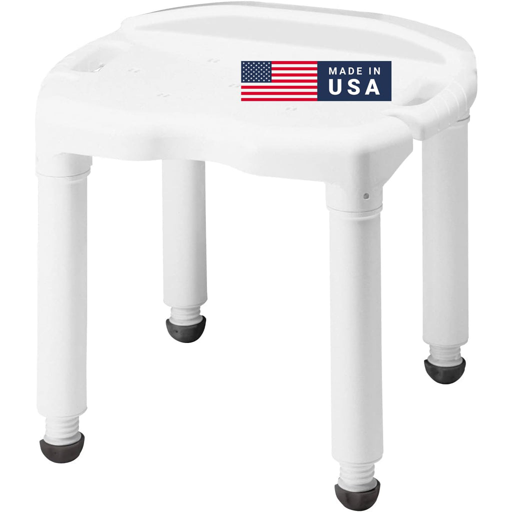 Carex Universal Bath Seat and Shower Chair, Heavy Duty Shower Bench for Bathtub, Safety Bath Seat Stool for Seniors and Disabled, Supports up to 400 lbs, Adjustable Height Shower Bench for Inside Tub