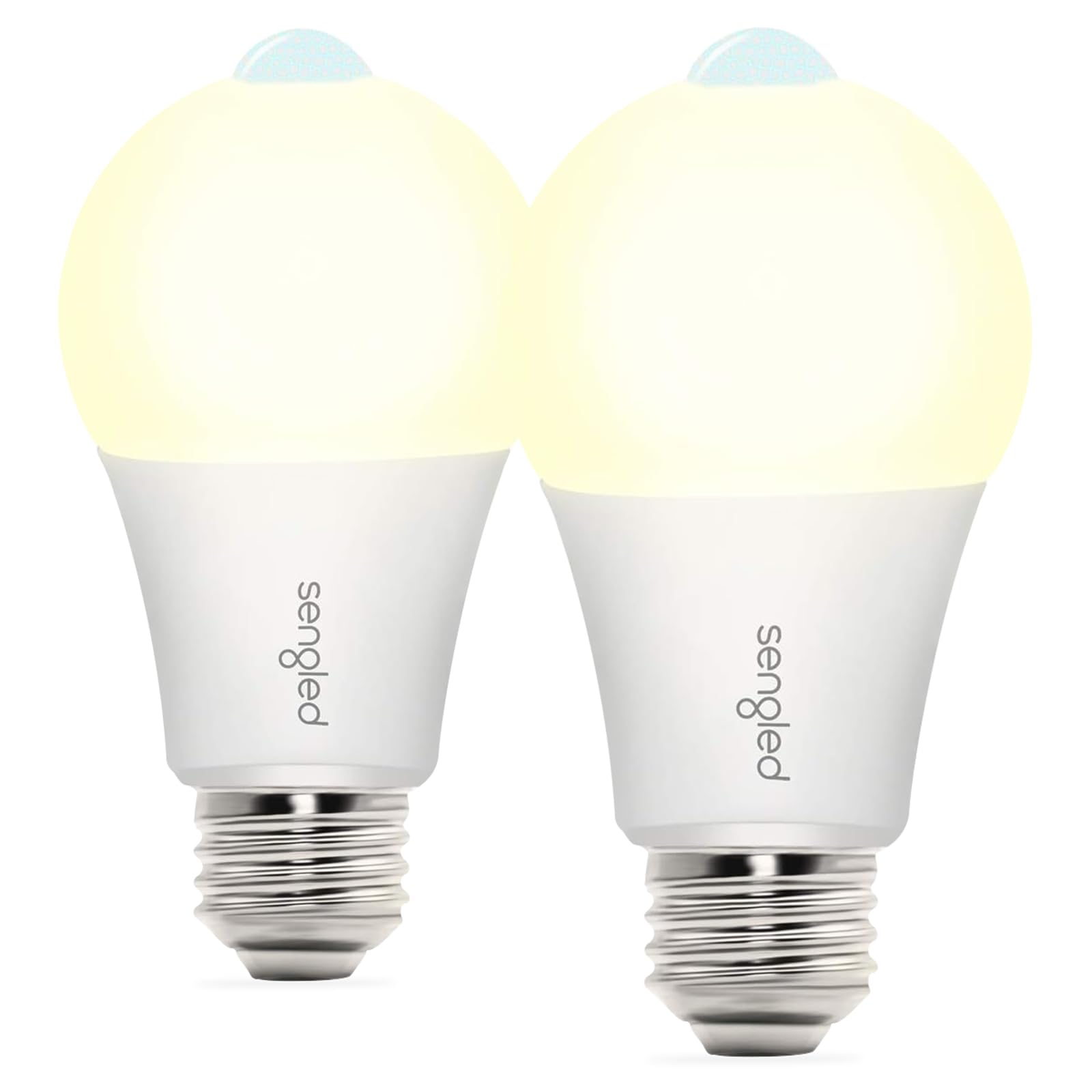 Sengled Motion Sensor Light Bulbs, A19 LED Dusk to Dawn Bulbs 3000K Soft White, Motion Activated Indoor Outdoor Light Bulbs 8.8W (60W Equivalent) 800 Lumens for Porch, Garage, Hallway, 2 Pack