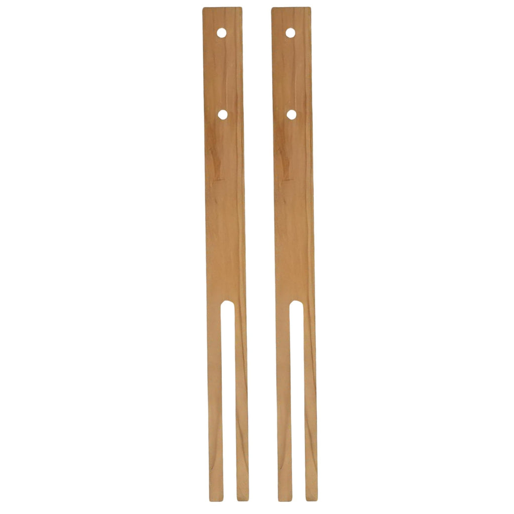 AQS INTERNATIONAL Pair of Headboard Struts - Multifit Hardwood Strong Legs - Wooden Headboards Support Multi Fit Slotted & Pre Drilled Screws - Bedroom Bed Frame Anit Shake Tool 61cm