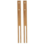 AQS INTERNATIONAL Pair of Headboard Struts - Multifit Hardwood Strong Legs - Wooden Headboards Support Multi Fit Slotted & Pre Drilled Screws - Bedroom Bed Frame Anit Shake Tool 61cm