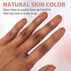 BTArtbox XCOATTIPS Gel Nail Kit - Extra Short Square Nail Tips Pre-applied Tip Primer, Gel Nail Glue, Top Coat, Brown Nail Extension Kit for Daily Nail Art