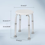 Careboda Adjustable Bath Chair for Inside Shower, Shower Stool with Upgraded Aluminium, Tool-Free Assembly, 8 Adjustable Heights for Seniors, Elderly, Pregnant, Handicap & Disabled Gray