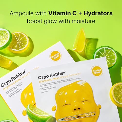 Dr.Jart+ Cryo Rubber Brightening Face Mask with Niacinamide| Korean Skin Care, 1 Pack
