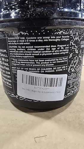 Wild Foods Collagen Peptides Powder – 16 oz Grass-Fed Hydrolyzed for Skin, Hair, Nails Support – Unflavored & Easy to Mix – Non-GMO, Made in USA Collagen Powder for Women and Men