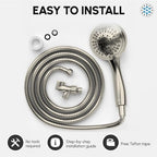 Luxury Spa Series, 6 Spray Settings 4.5 inch Hand Held Shower Head, Extra Long Stainless Steel Hose, MAXX-imize Your Shower with Showerhead in Brushed Nickel Finish