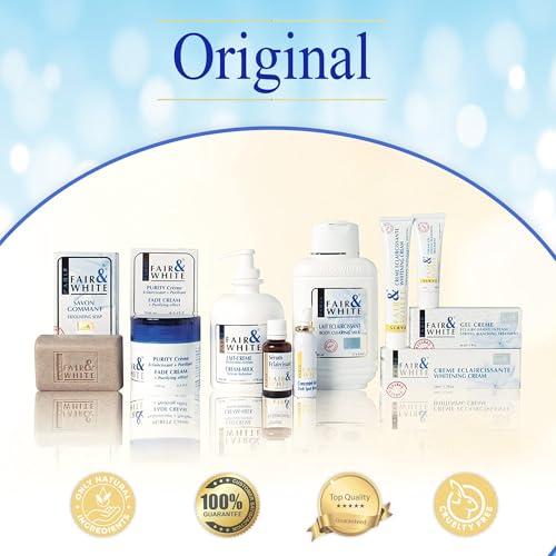 FAIR & WHITE Original Skin Brightening Gel Cream - 30ml / 1floz - For Neck, Face, Armpit, Elbows, Private Areas, Brightening Gel for Uneven Skin Tone
